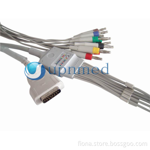 GE-Marquette one-piece 10 lead EKG cable with leadwires